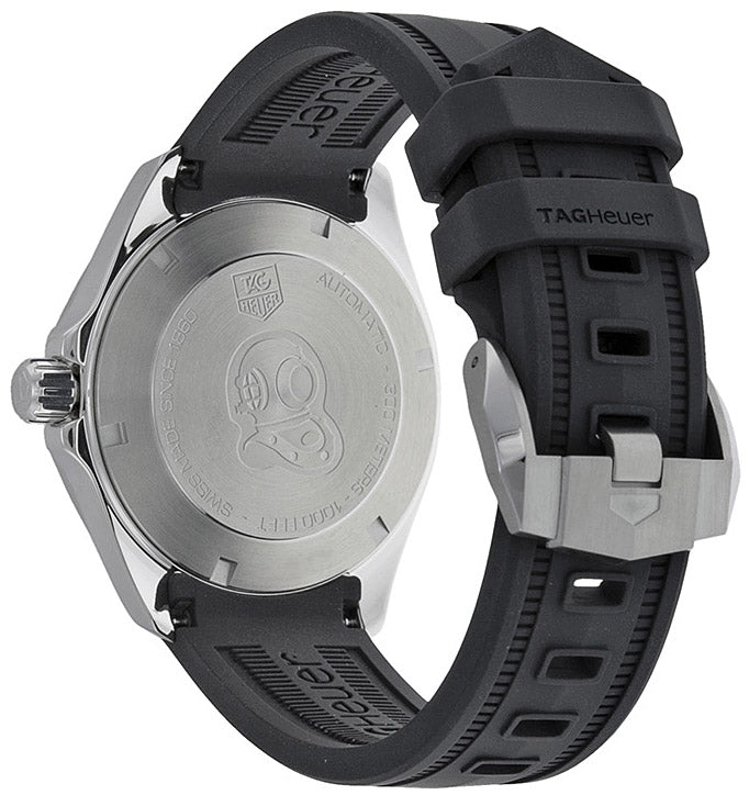Tag Heuer Aquaracer Caliber 5 White Dial Black Rubber Strap Watch For Men WAY2111 FT8021