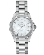 Tag Heuer Aquaracer Diamonds Mother Of Pearl Dial Silver Steel Strap Watch For Women WBD131B BA0748