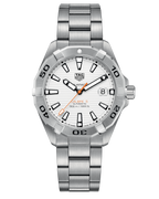 Tag Heuer Aquaracer Automatic White Dial Silver Steel Strap Watch For Men WBD2111 BA0928