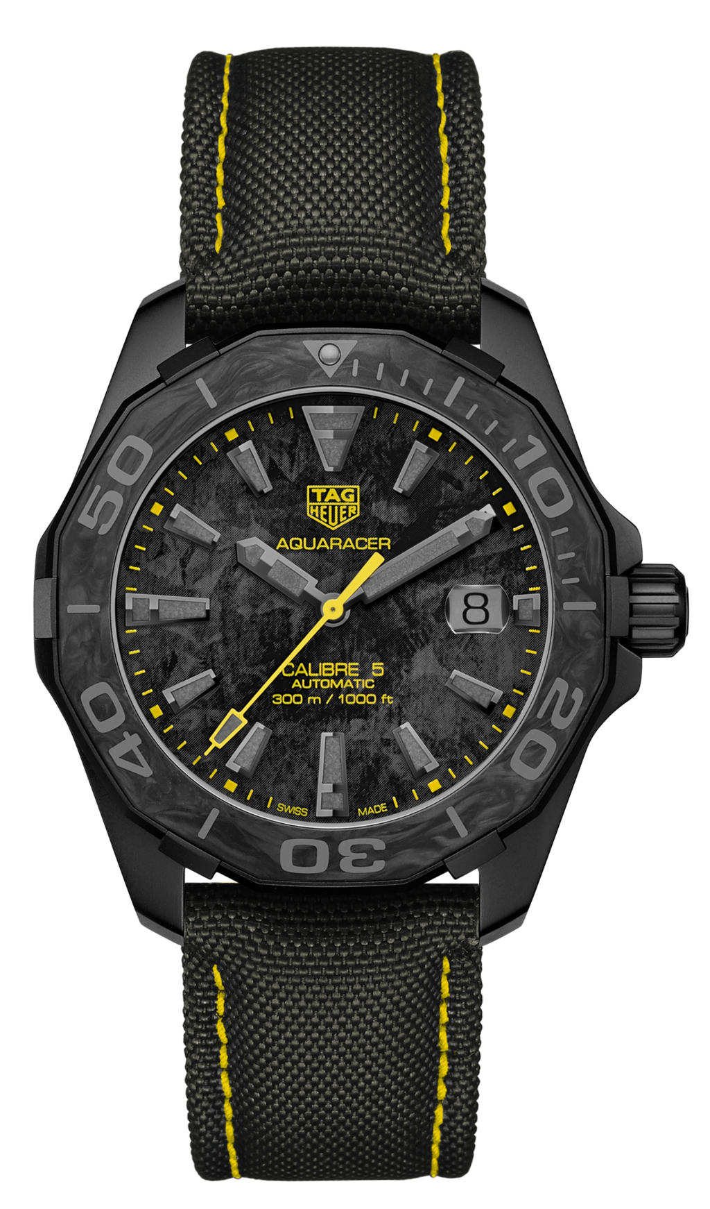 Tag Heuer Aquaracer Carbon Dial Watch For Men WBD218B FC6446