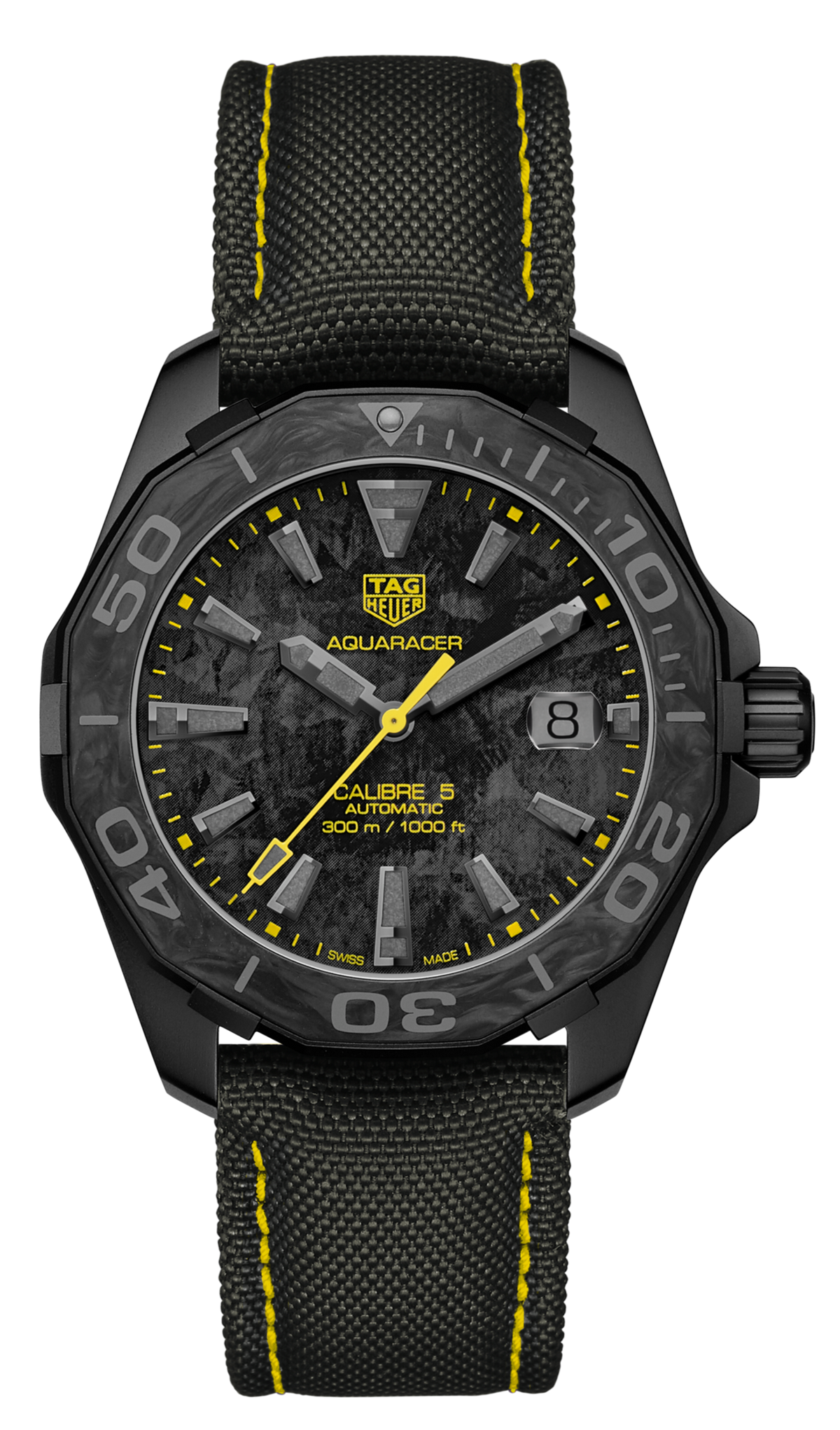 Tag Heuer Aquaracer Carbon Dial Watch For Men WBD218B FC6446