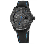 Tag Heuer Aquaracer Calibre 5 Black Nylon Strap Carbon Dial Watch For Men WBD218C FC6447