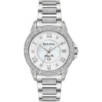 Bulova Marine Star Ladies Silver Watch 96r232