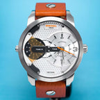 Diesel Dz7309 Men S Mini Daddy Silver Brown Watch