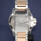 Emporio Armani Ar11340 Men S Diver Two Tone Rose Gold Watch