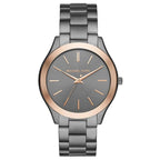 Michael Kors Mk8576 Men S Slim Runway Black Rose Watch