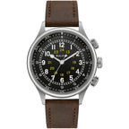 Bulova A 15 Pilot Auto Mens Black Watch 96a245