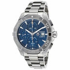 Tag Heuer Aquaracer Automatic Chronograph Blue Dial Silver Steel Strap Watch For Men CAY2112 BA0927