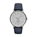 Emporio Armani Renato White Dial Blue Leather Strap Watch For Men Ar11119