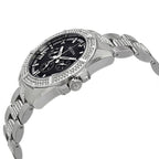 Bulova Crystal Collection Chronograph Black Dial Two Tone Steel Strap Watch For Men 96c126