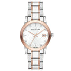 Burberry Ladies Watch Diamond Check Stamped Two Tone Bu9127