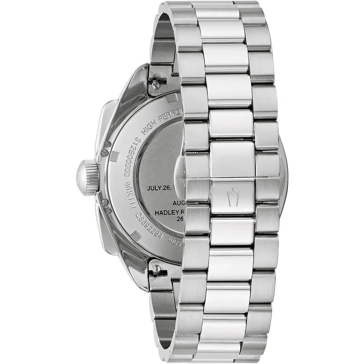 Bulova Lunar Pilot Chrono Mens Silver Watch 96k111