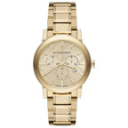 Ladies Gold Tone Stainless Steel Chronograph Burberry Watch Bu9753