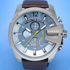 Diesel Dz4281 Men S Chronograph Mega Chief Blue Brown Watch