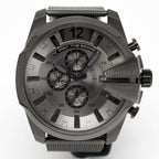 Diesel Dz4527 Men S Chronograph Mega Chief Gunmetal Mesh Watch