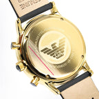 Emporio Armani Ar0386 Men S Gianni Chronograph Gold Pvd Watch