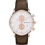 Emporio Armani Ar0398 Men S Classic Gianni Chronograph Rose Gold Watch