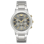 Emporio Armani Ar11047 Men S Silver Chronograph Watch