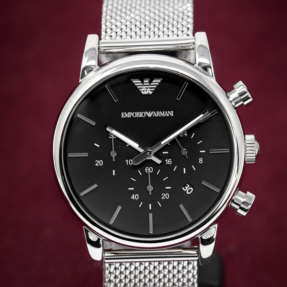 Emporio Armani AR1808 Men's Luigi Chronograph Mesh Watch