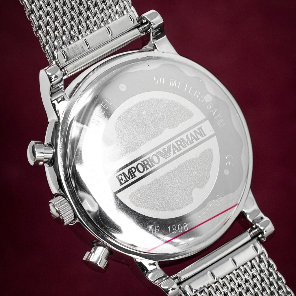 Emporio Armani AR1808 Men's Luigi Chronograph Mesh Watch