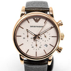 Emporio Armani Ar1809 Men S Luigi Chronograph Rose Gold Pvd Watch