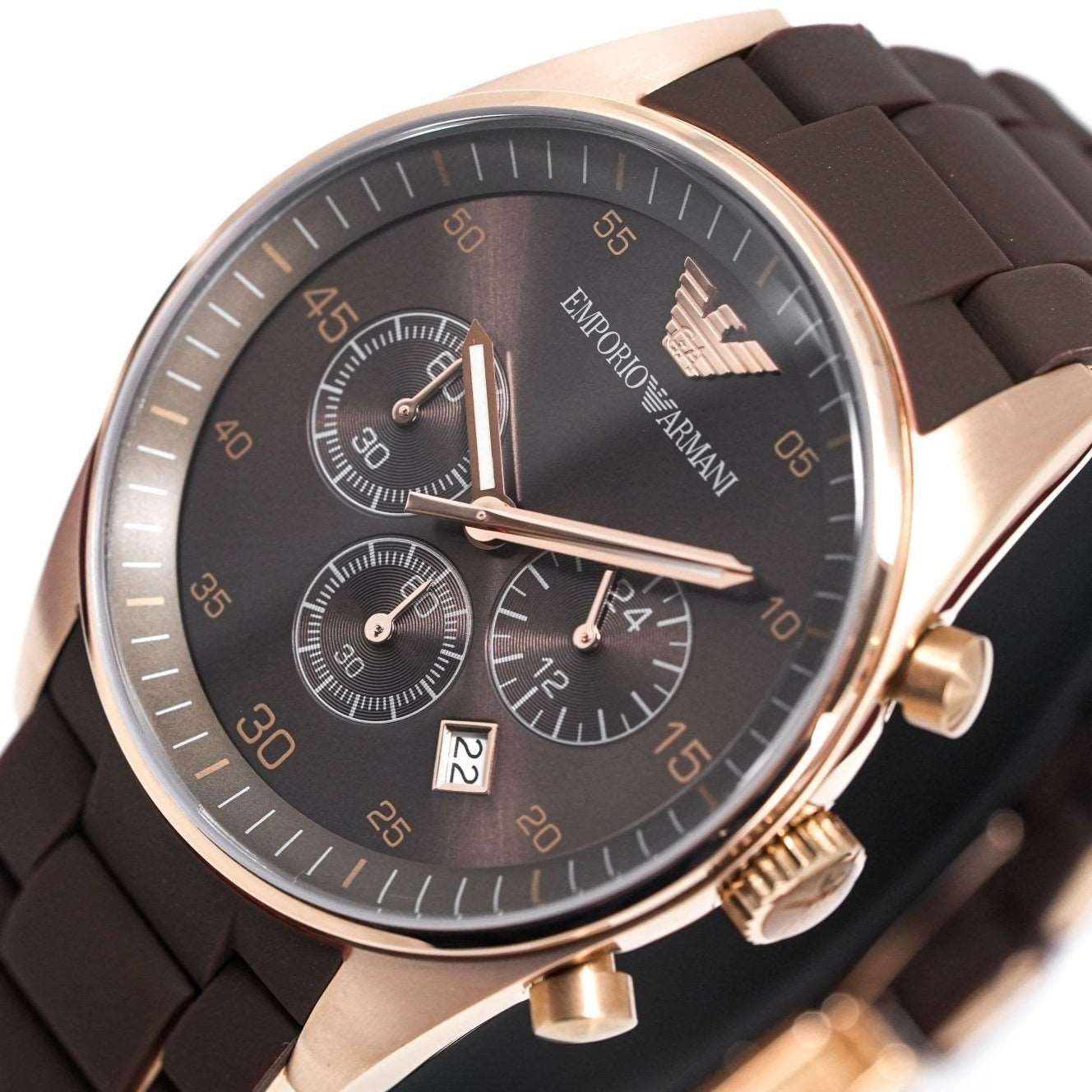 Emporio Armani Ar5891 Ladies Chronograph Brown Watch