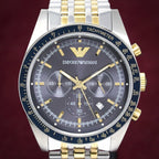 Emporio Armani Ar8030 Men S Tazio Chronograph Two Tone Watch