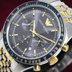 Emporio Armani Ar8030 Men S Tazio Chronograph Two Tone Watch