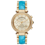 Michael Kors Mk6364 Ladies Chronograph Parker Blue Watch