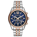 Michael Kors Mk8412 Men S Lexington Chronograph Two Tone Blue Watch
