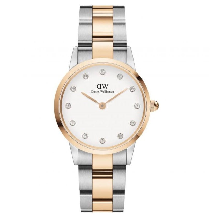 Daniel Wellington Ladies Two Tone Iconic Link Lumine Watch Dw00100359