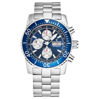 Revue Thommen 17030.6135 Men's Diver Chronograph Watch – Blue Dial, Swiss Automatic, 300M