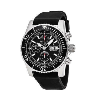 Revue Thommen 17030.6534 Airspeed XLarge Chronograph Black Dial Rubber Strap Automatic Watch