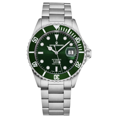 Revue Thommen 17571.2129 Diver Watch. Green Dial Auto Watch.