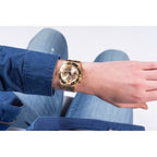 Guess Watches Gents Continental Gold Tone Watch Gw0260g4