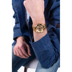 Guess Watches Gents Continental Gold Tone Watch Gw0260g4
