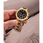 Guess Watches Gents Edge Stainless Steel Gold Watch Gw0539g2