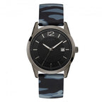 Guess Gents Gunmetal Black Dial Camo Strap Watch W0991g6