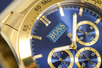 Hugo Boss Men S Watch Chronograph Ikon Yellow Gold Hb1513340