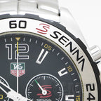 Tag Heuer Formula 1 Senna Limited Edition Chronograph Black Dial Silver Steel Strap Watch For Men Caz1013 Ba0883