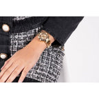 Guess Watches Ladies Crystal Clear Stainless Steel Gold Tone Watch Gw0470l2
