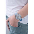 Guess Watches Ladies Heiress Silicone Silver Watch Gw0407l1
