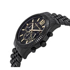 Michael Kors Lexington Men S Black Chronograph Watch Mk8603