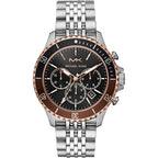 Michael Kors Mk8725 Men S Bayville Silver Black Chronograph Watch
