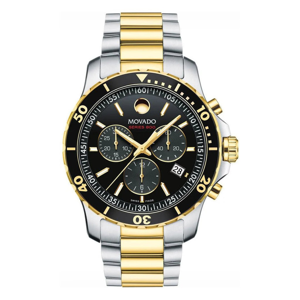Movado Series 800 Chronograph Men's Watch, 42mm Two-Tone – 2600146