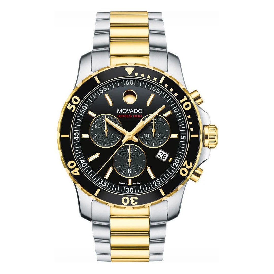 Movado Series 800 Chronograph Men's Watch, 42mm Two-Tone – 2600146