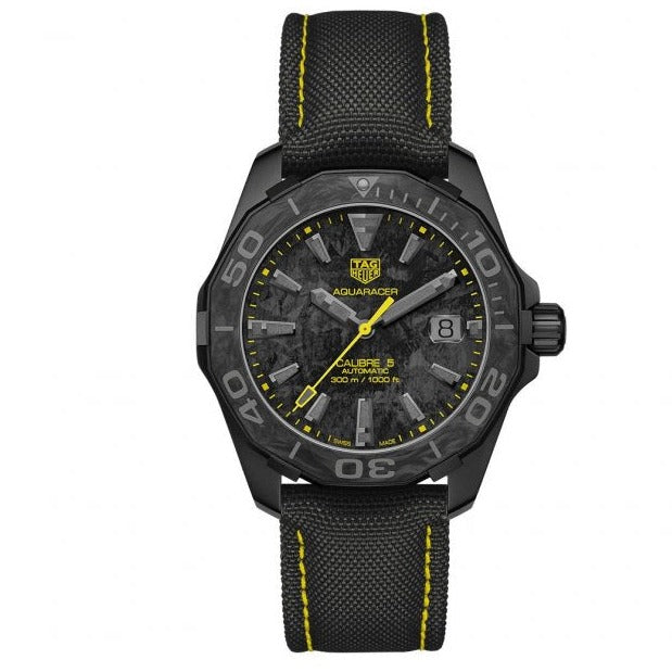 Tag Heuer Aquaracer Carbon Dial Watch For Men WBD218B FC6446