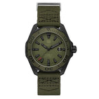 Tag Heuer Aquaracer Automatic Green Dial Khakhi Green Nylon Strap Watch For Men WAY208E FC8222