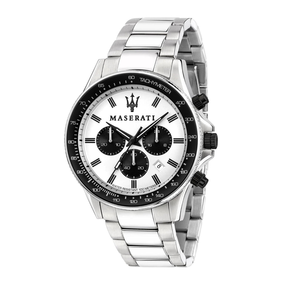 Maserati R8873640003 Sfida Chrono Mens Silver Watch