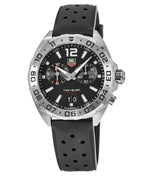 Tag Heuer Formula 1 Alarm Quartz Black Dial Black Rubber Strap Watch For Men Waz111a Ft8023